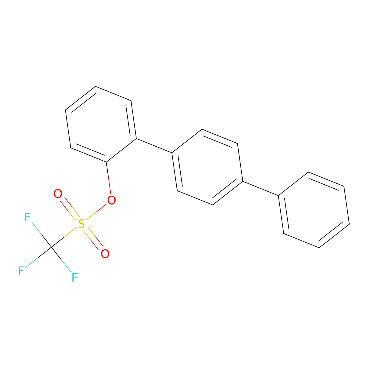 [1,1':4',1''-Terphenyl]-2-yl trifluoromethanesulfonate molecular structure, CAS 2413935-88-1