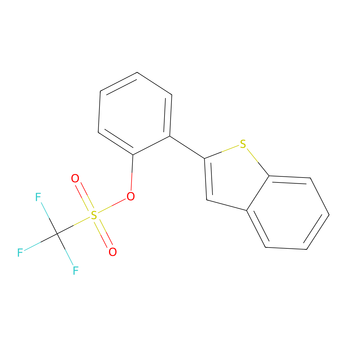 2_(Benzo[b]thiophen_2_yl)phenyl trifluoromethanesulfonate molecular structure, CAS 2413935-92-7