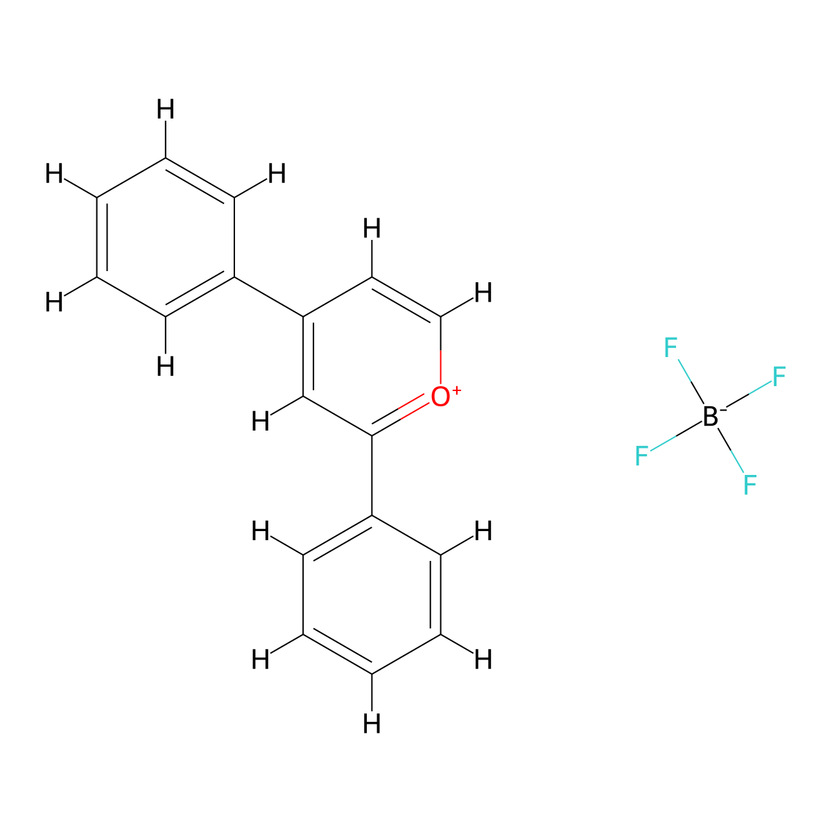 2,4-Diphenylpyrylium tetrafluoroborate molecular structure, CAS 2413948-39-5