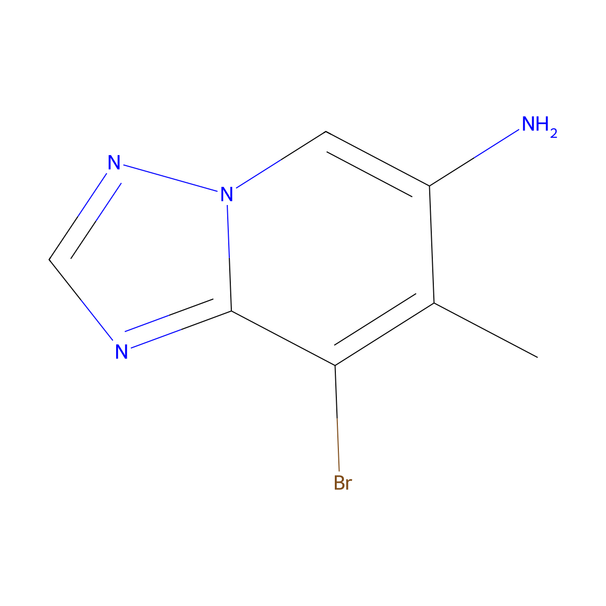 8-Bromo-7-methyl-[1,2,4]triazolo[1,5-a]pyridin-6-amine molecular structure, CAS 2413985-26-7