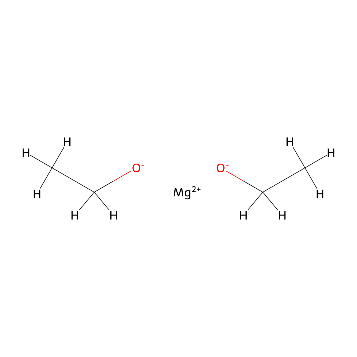 Magnesium ethoxide molecular structure, CAS 2414-98-4