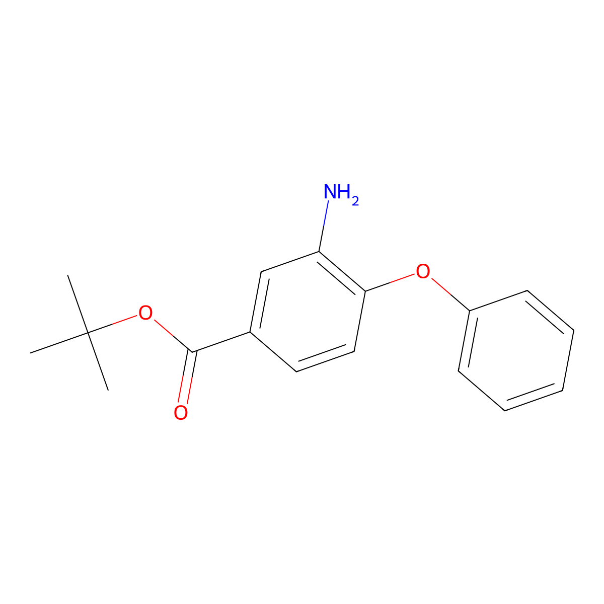 Tert-butyl 3-amino-4-phenoxybenzoate molecular structure, CAS 2414144-78-6