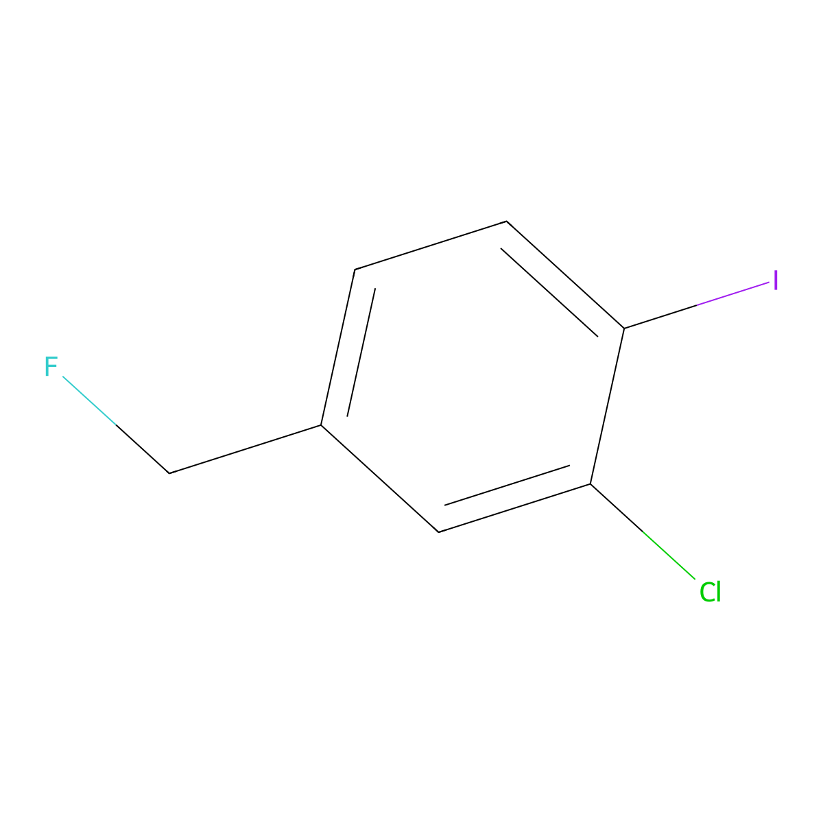 3-Chloro-4-iodobenzyl fluoride molecular structure, CAS 2414146-35-1