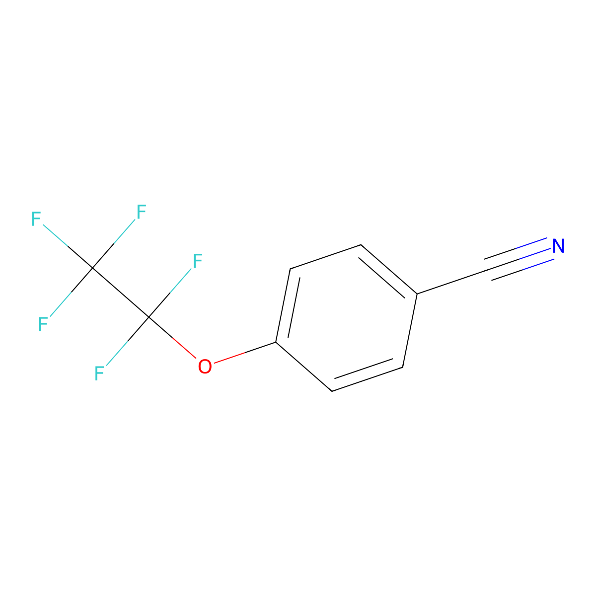 4-(1,1,2,2,2-Pentafluoroethoxy)benzonitrile molecular structure, CAS 2414146-37-3