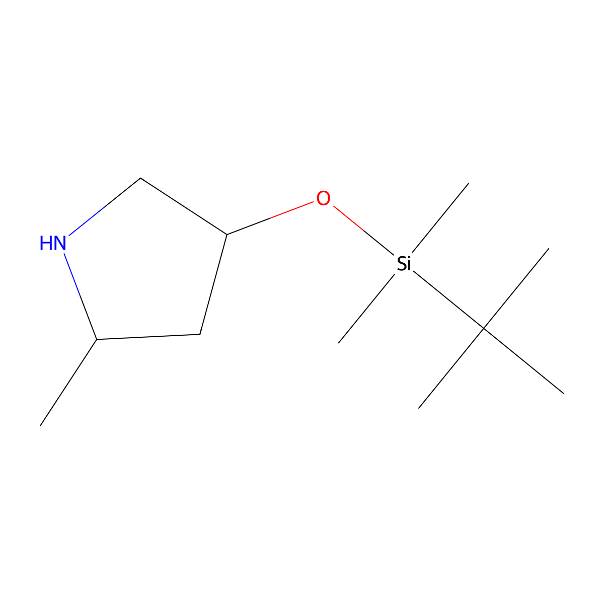 (2S,4R)-4-((tert-Butyldimethylsilyl)oxy)-2-methylpyrrolidine molecular structure, CAS 2414178-46-2