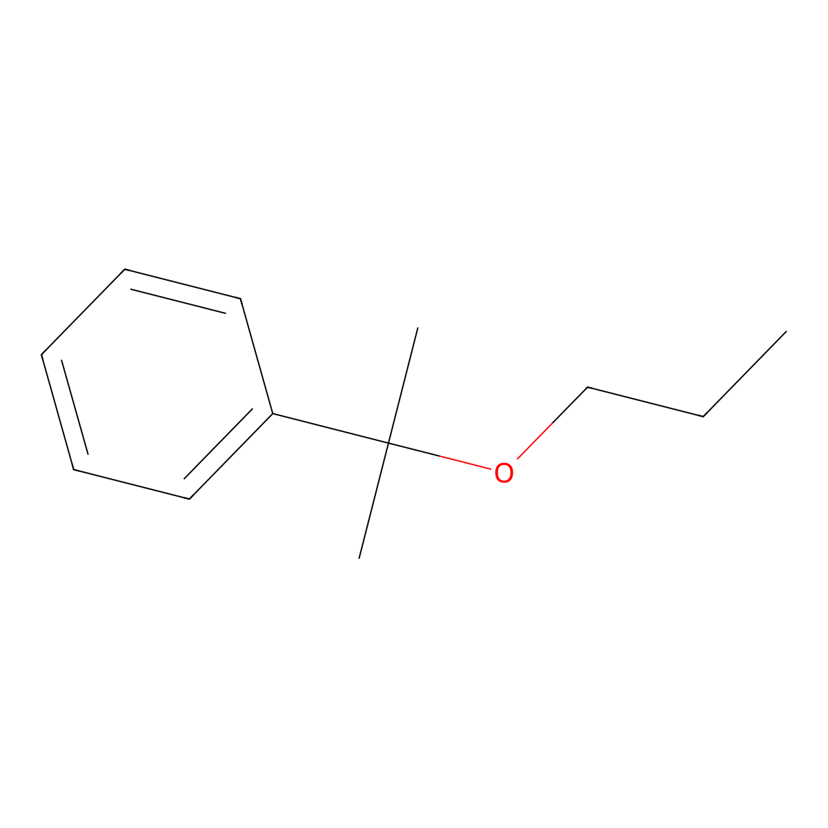 Benzene, (1-methyl-1-propoxyethyl)- molecular structure, CAS 24142-77-6