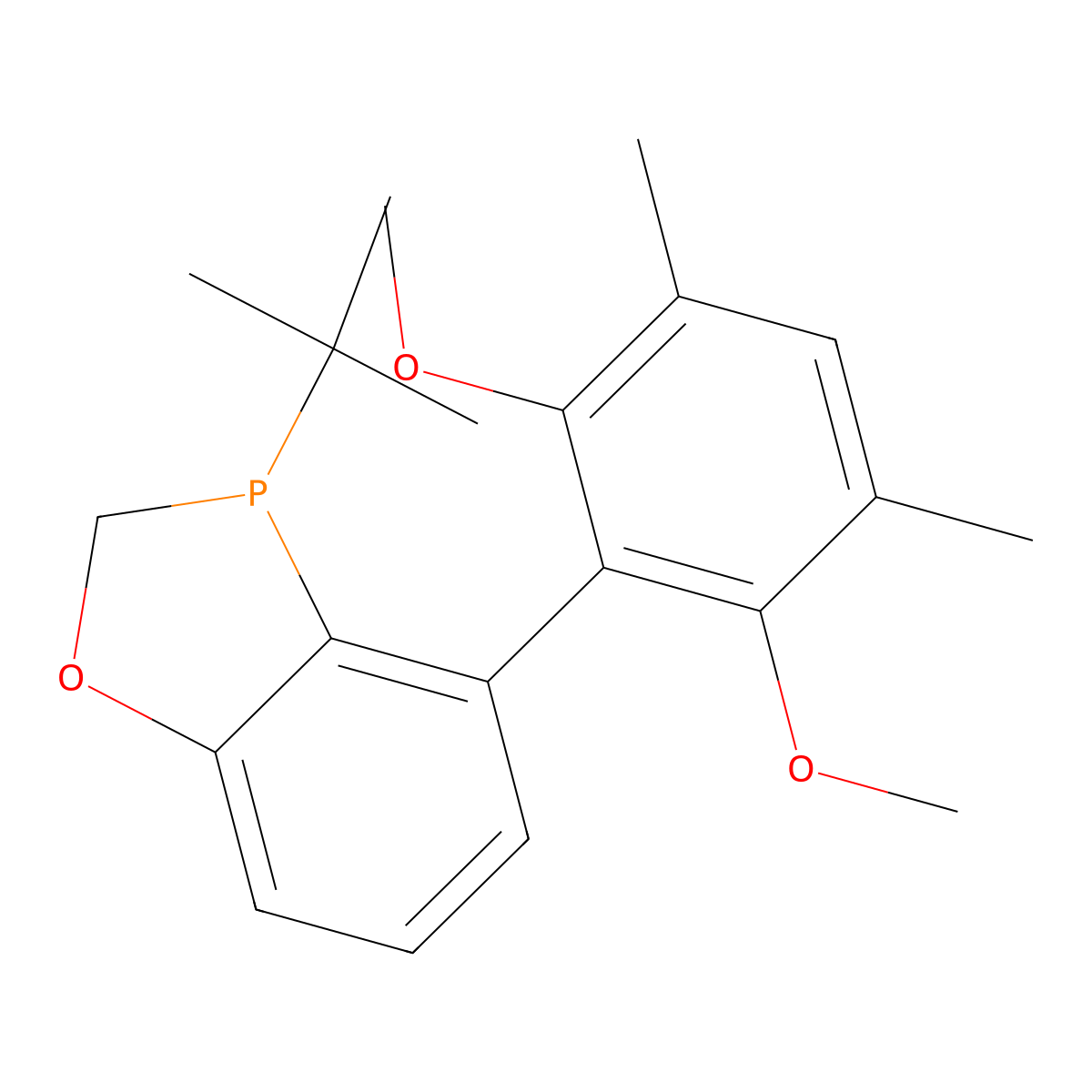 3-(tert-Butyl)-4-(2,6-dimethoxy-3,5-dimethylphenyl)-2,3-dihydrobenzo[d][1,3]oxaphosphole molecular structure, CAS 2414245-22-8