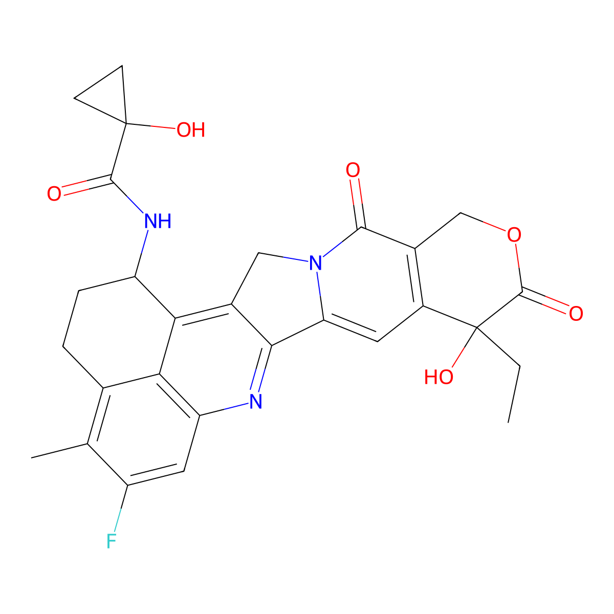 Exatecan-amide-cyclopropanol molecular structure, CAS 2414254-34-3