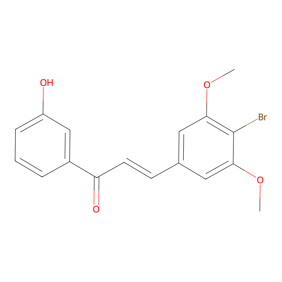 3-(4-Bromo-3,5-dimethoxyphenyl)-1-(3-hydroxyphenyl)prop-2-en-1-one molecular structure, CAS 2414269-68-2