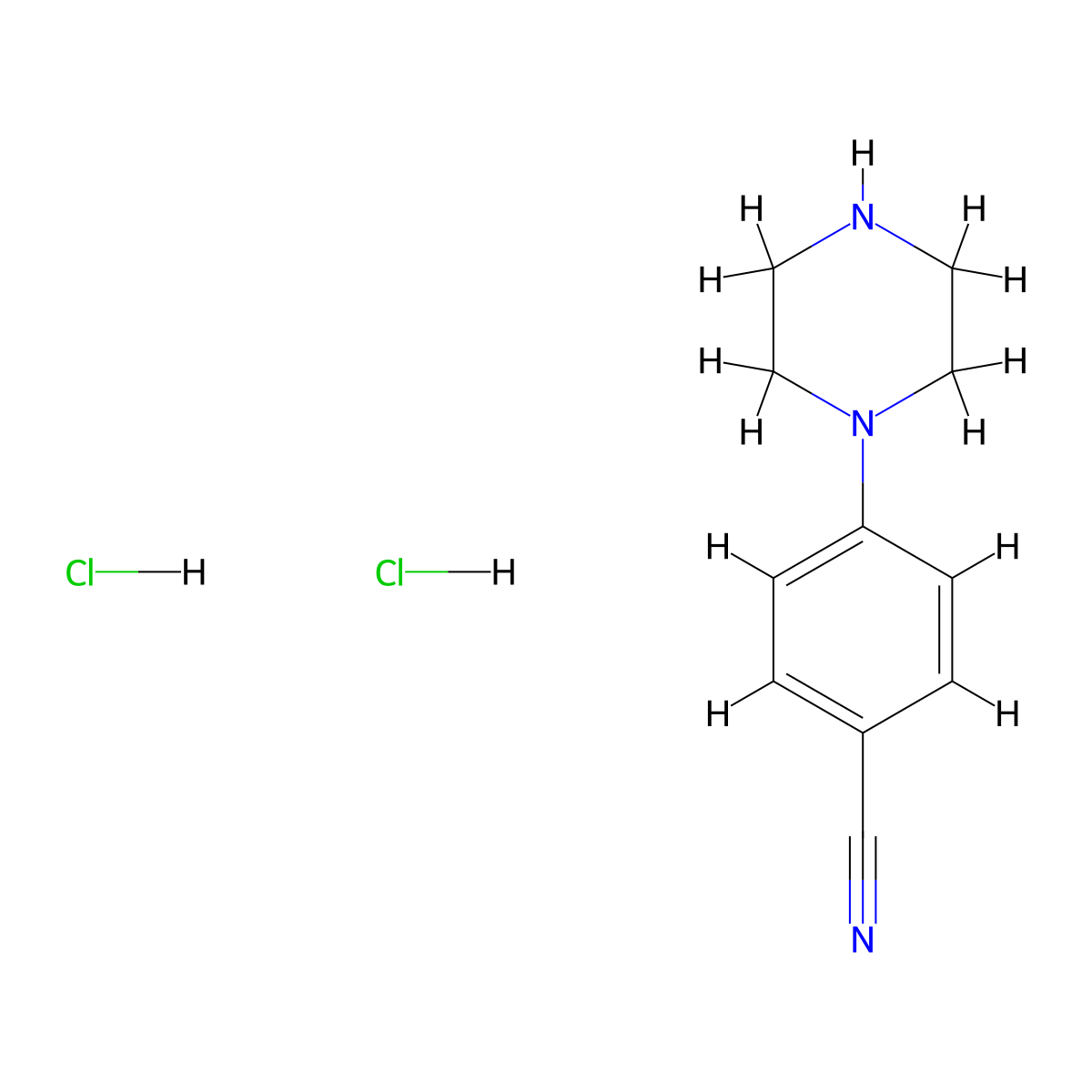 4-(Piperazin-1-yl)benzonitriledihydrochloride molecular structure, CAS 2414276-21-2