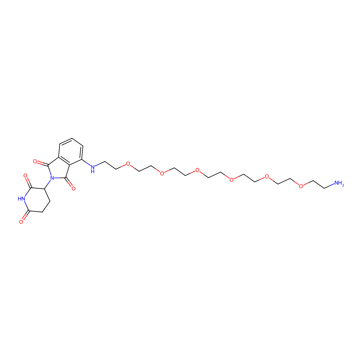 4-((20-Amino-3,6,9,12,15,18-hexaoxaicosyl)amino)-2-(2,6-dioxopiperidin-3-YL)isoindoline-1,3-dione molecular structure, CAS 2414292-69-4
