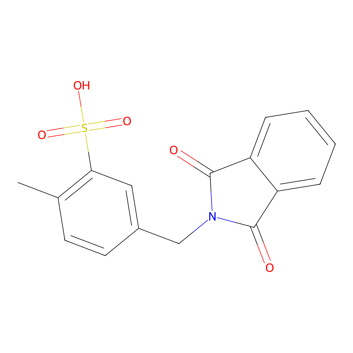 5-[(1,3-dioxo-2,3-dihydro-1H-isoindol-2-yl)methyl]-2-methylbenzene-1-sulfonic acid molecular structure, CAS 2414387-55-4