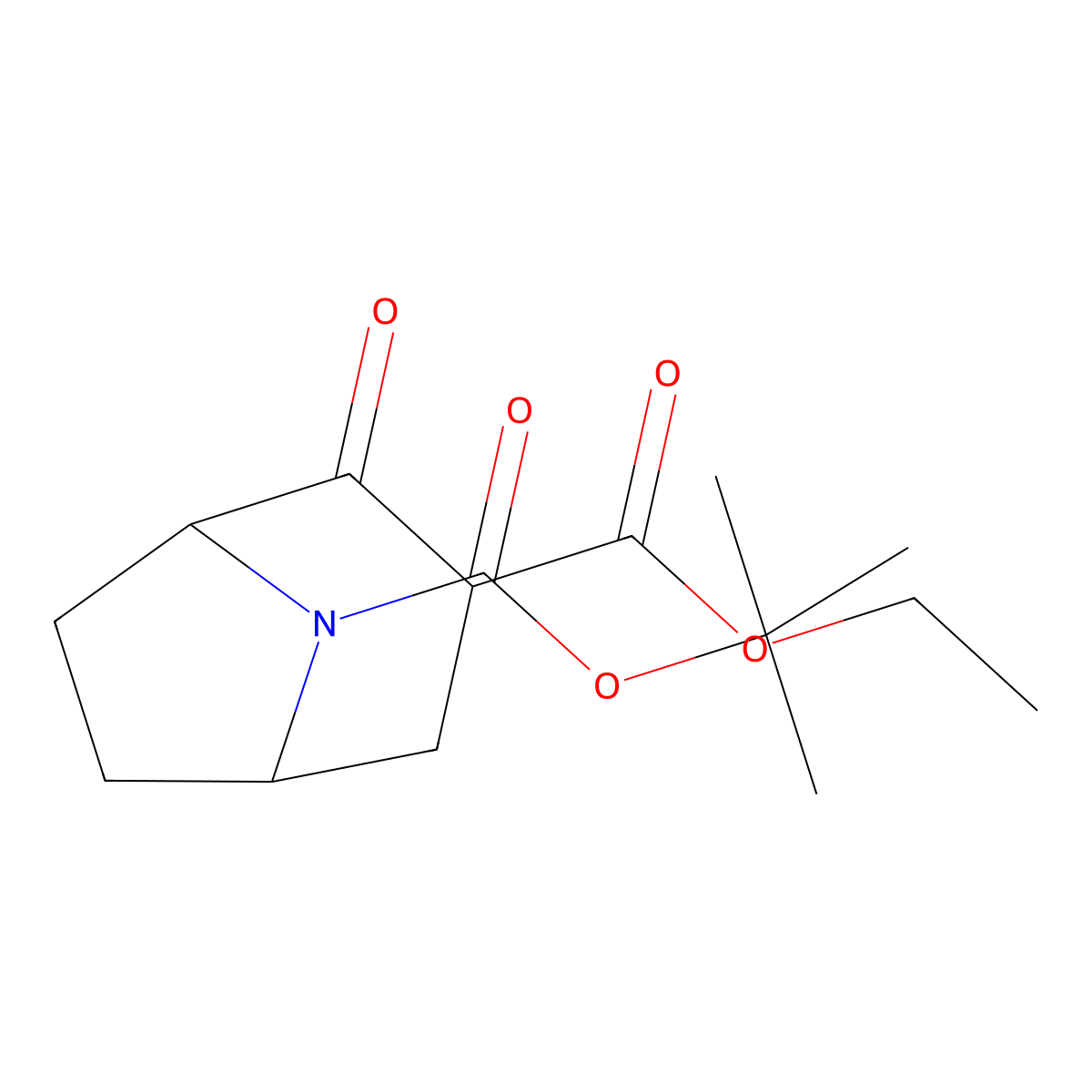 8-tert-Butyl 3-ethyl 2-oxo-8-azabicyclo[3.2.1]octane-3,8-dicarboxylate molecular structure, CAS 2414412-99-8
