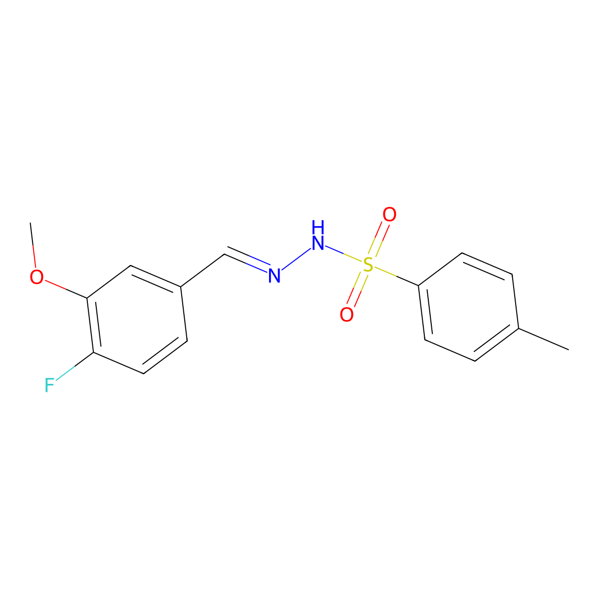 N'-(4-Fluoro-3-methoxybenzylidene)-4-methylbenzenesulfonohydrazide molecular structure, CAS 2414426-30-3