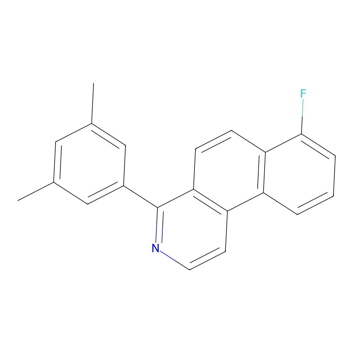 4-(3,5-Dimethylphenyl)-7-fluorobenzo[f]isoquinoline molecular structure, CAS 2414465-06-6