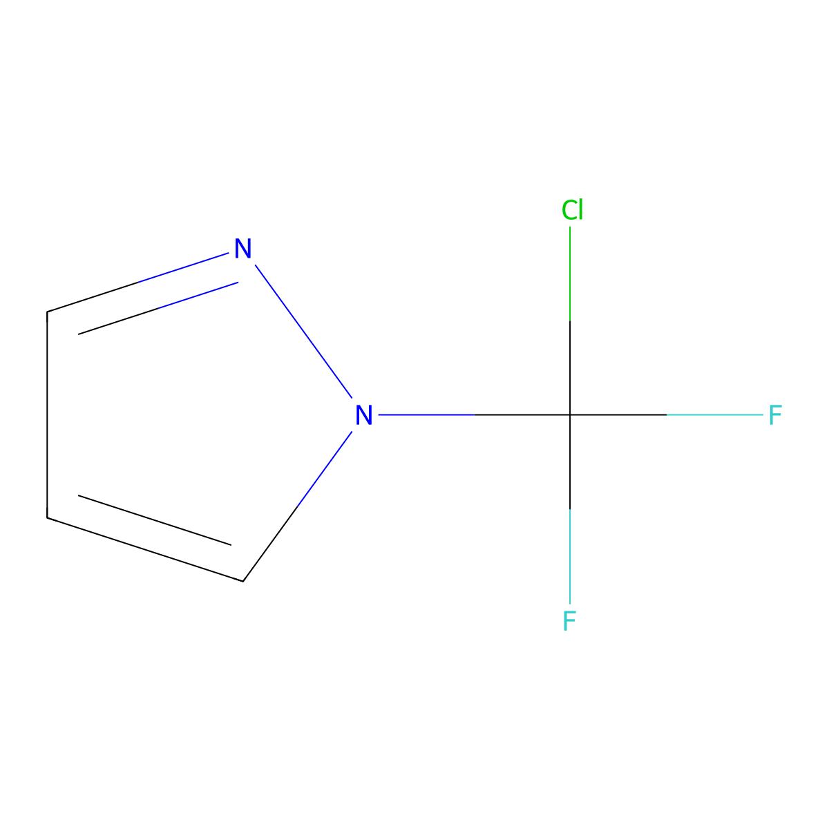 1-(Chloro-difluoro-methyl)-1H-pyrazole molecular structure, CAS 2414476-34-7