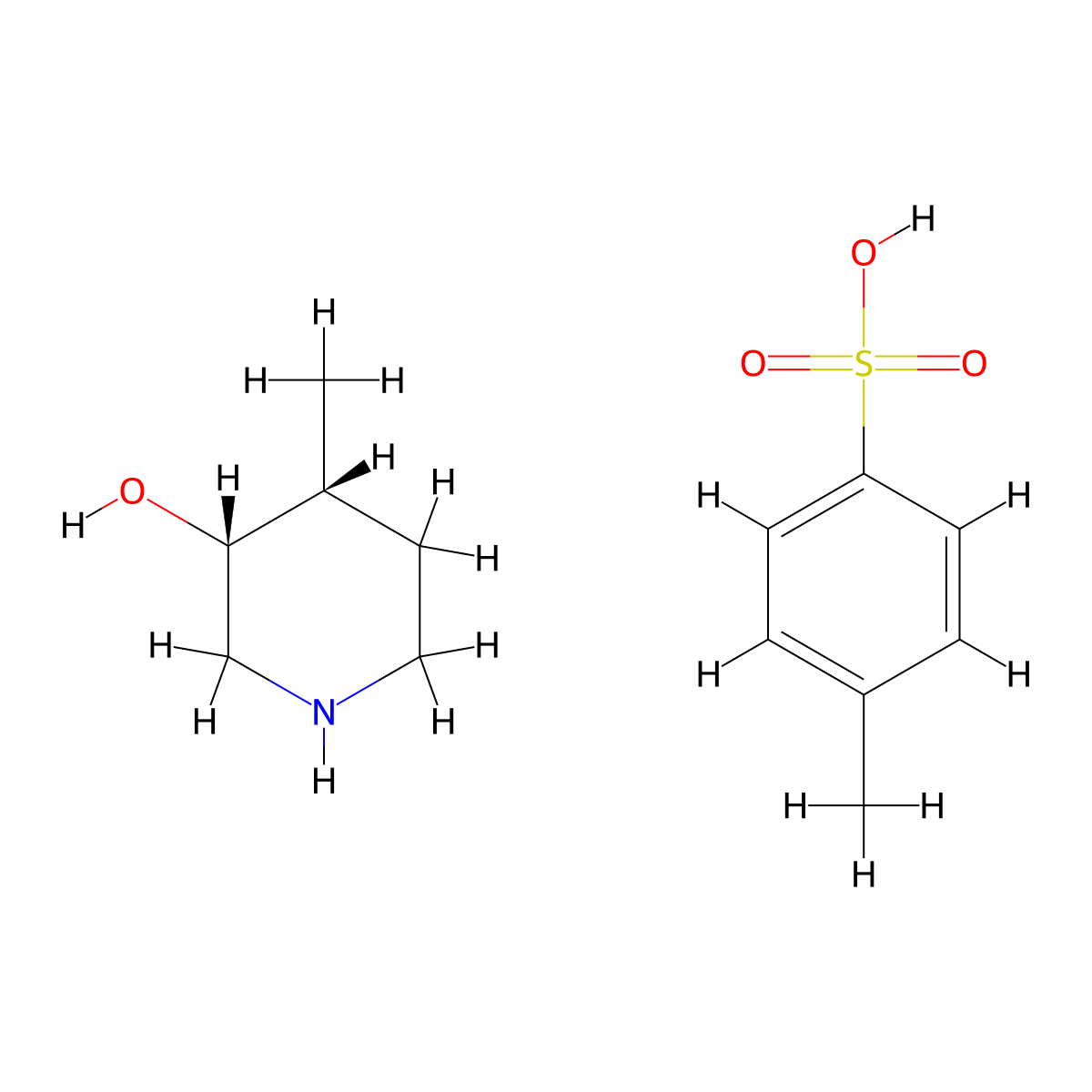 4-Methylbenzenesulfonic acid;cis-4-methylpiperidin-3-ol molecular structure, CAS 2414476-36-9