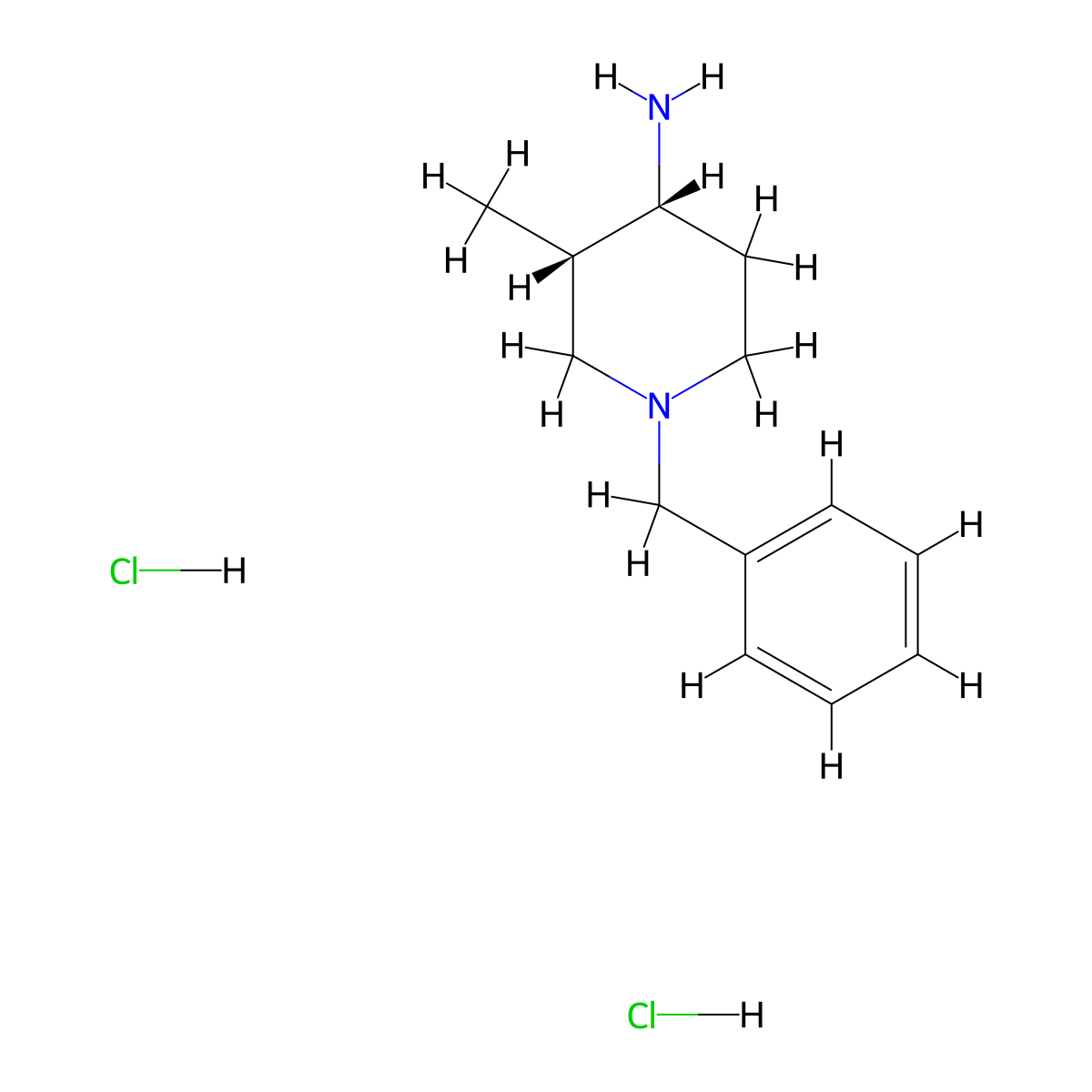 cis-1-Benzyl-3-methyl-piperidin-4-ylamine dihydrochloride molecular structure, CAS 2414476-37-0
