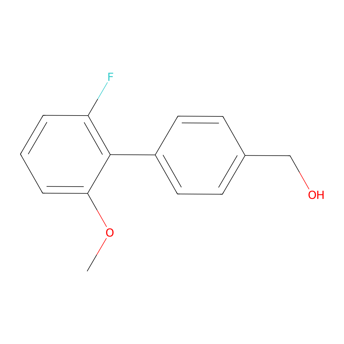 2'-Fluoro-6'-methoxy[1,1'-biphenyl]-4-methanol molecular structure, CAS 2414491-70-4