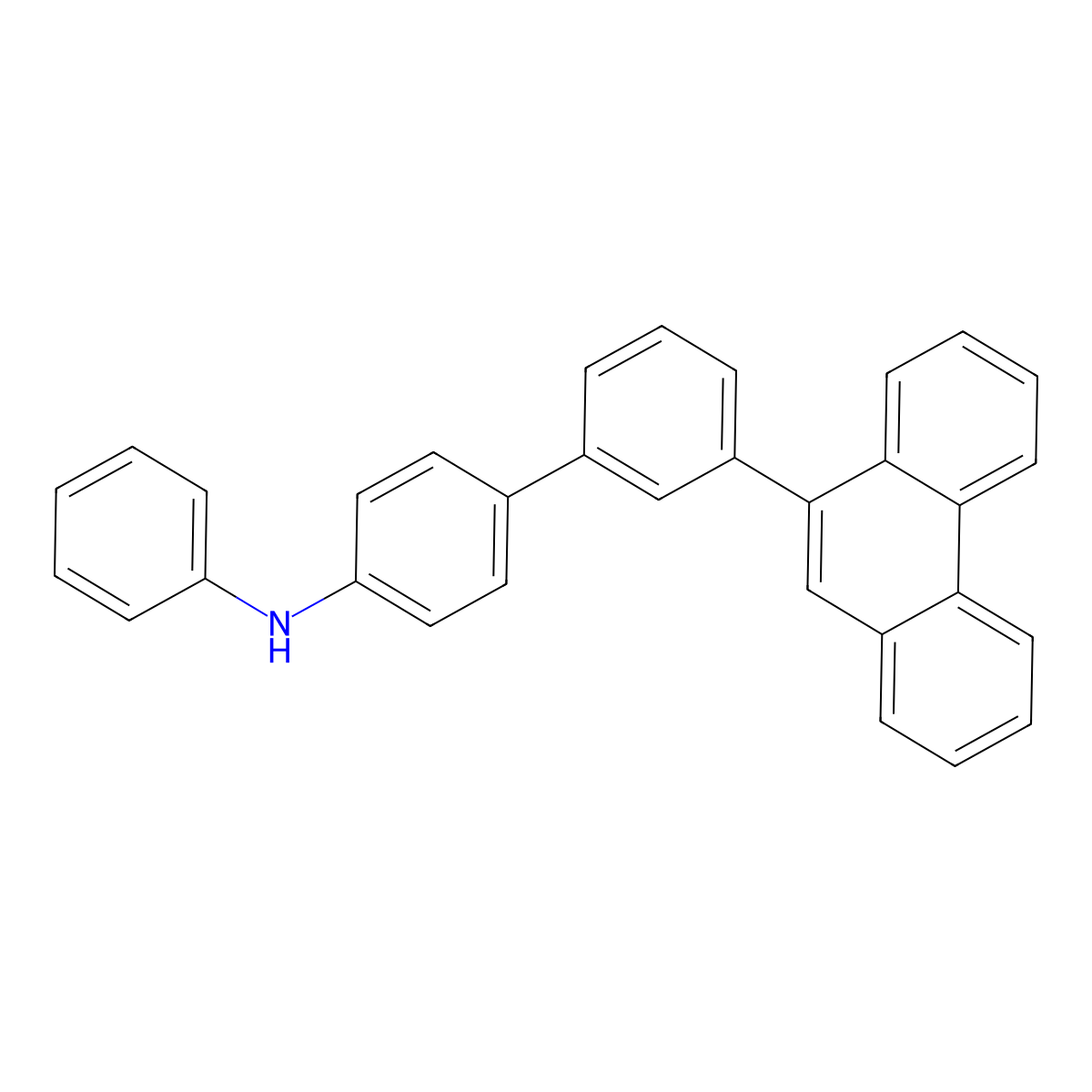 3'-(9-Phenanthrenyl)-N-phenyl[1,1'-biphenyl]-4-amine molecular structure, CAS 2414553-83-4