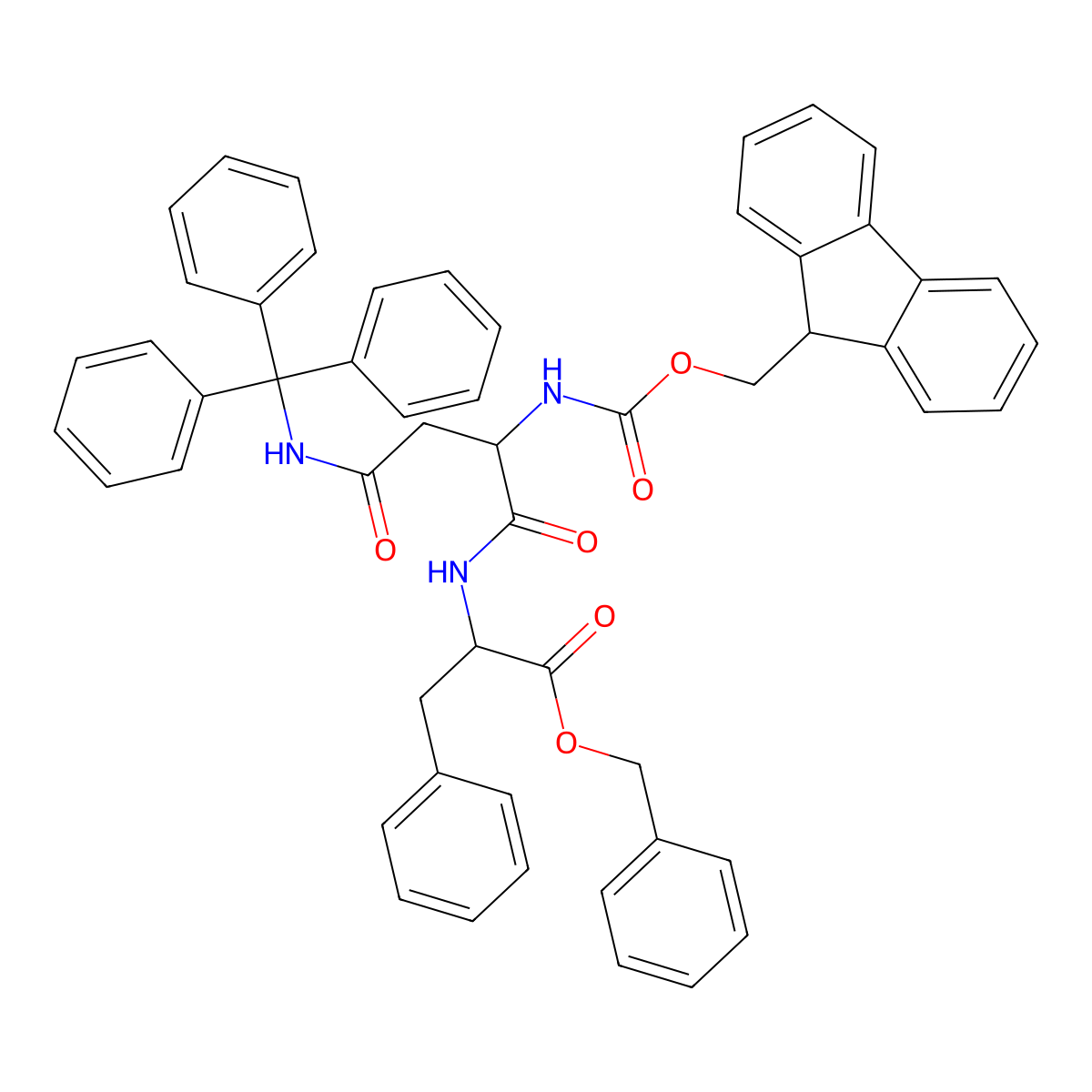 Z-Asn(Trt)-Gly-OH molecular structure, CAS 2414570-58-2