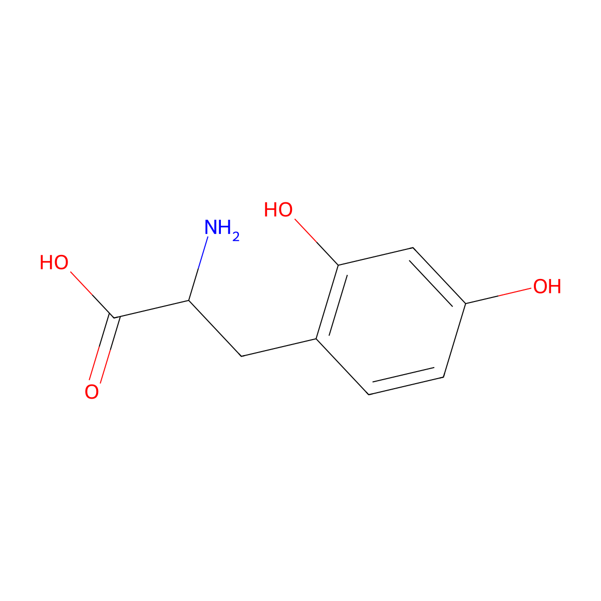 2,4-Dihydroxyphenylalanine molecular structure, CAS 24146-06-3