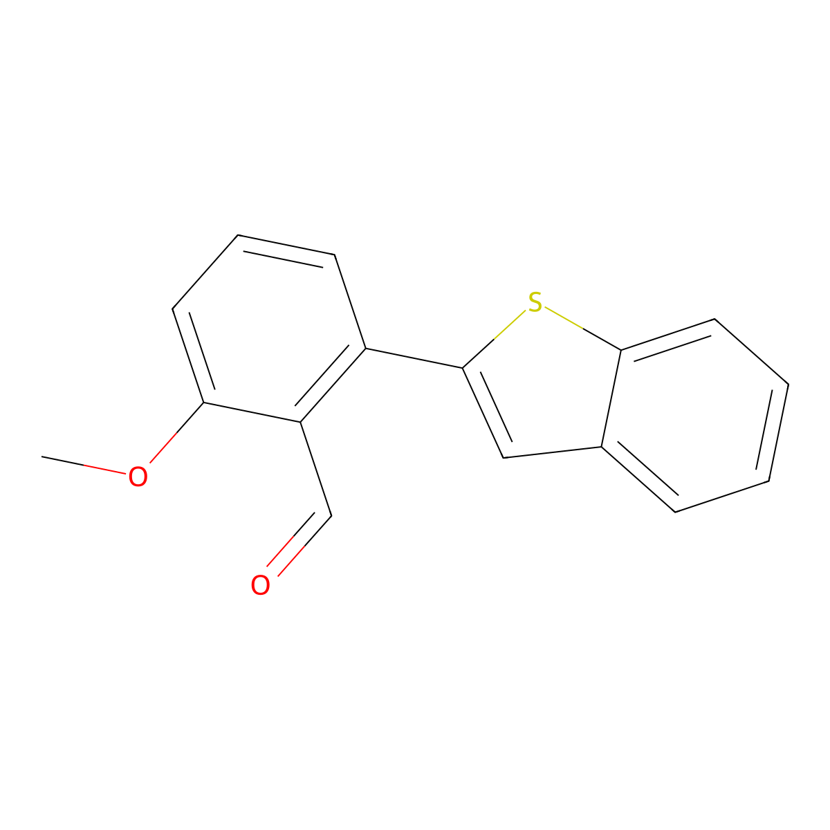 2-(Benzo[b]thiophen-2-yl)-6-methoxybenzaldehyde molecular structure, CAS 2414611-86-0