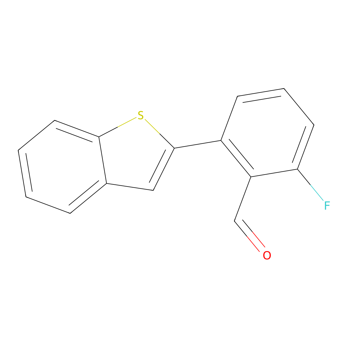 2-(Benzo[b]thiophen-2-yl)-6-fluorobenzaldehyde molecular structure, CAS 2414611-87-1