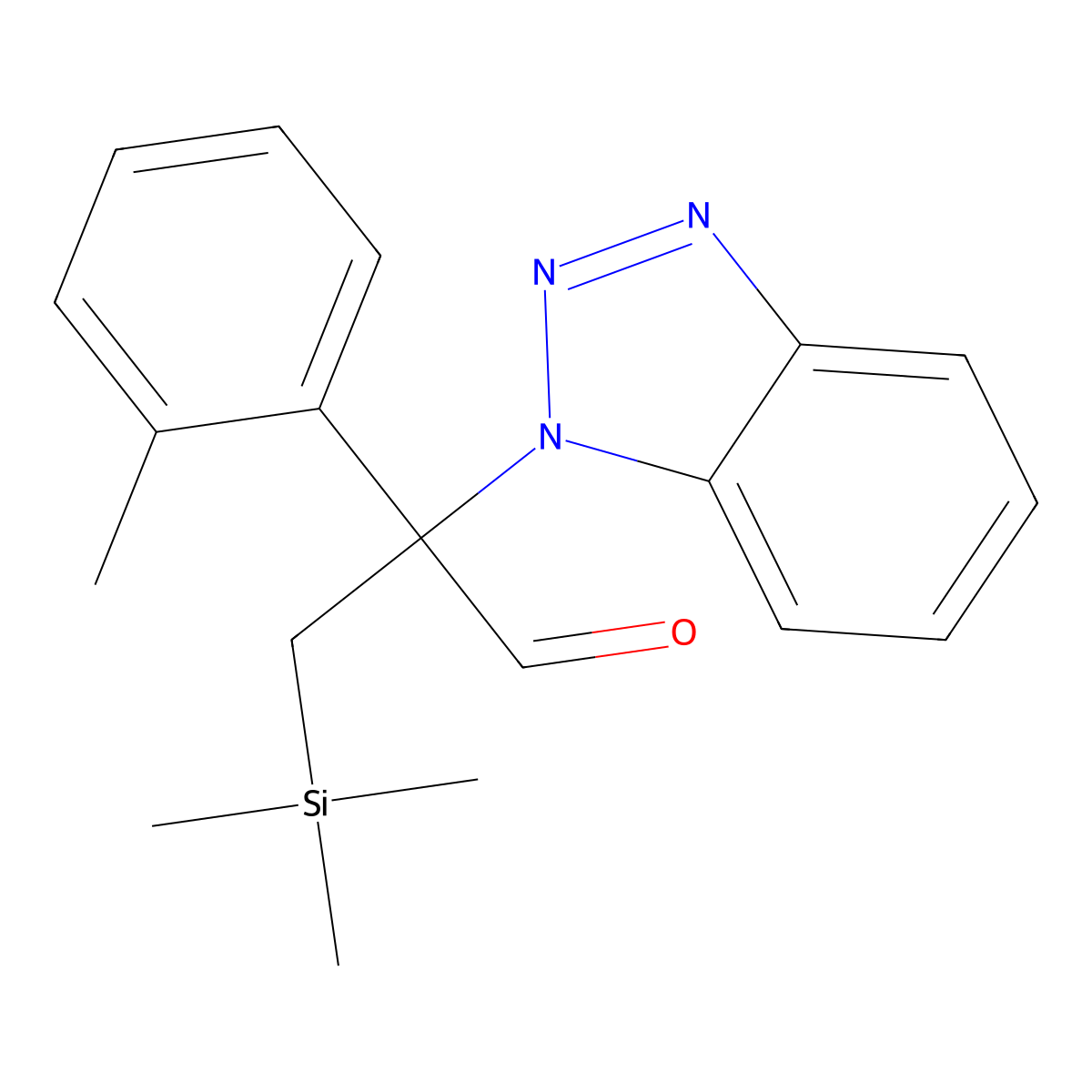 2-(1H-1,2,3-Benzotriazol-1-yl)-2-(2-methylphenyl)-3-(trimethylsilyl)propanal molecular structure, CAS 241466-87-5