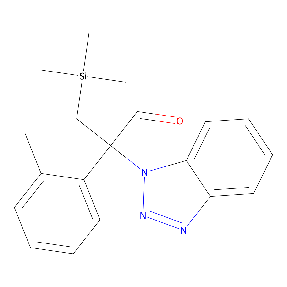 2-(1H-1,2,3-Benzotriazol-1-yl)-2-(2-methylphenyl)-3-(trimethylsilyl)propanal molecular structure, CAS 241466-87-5