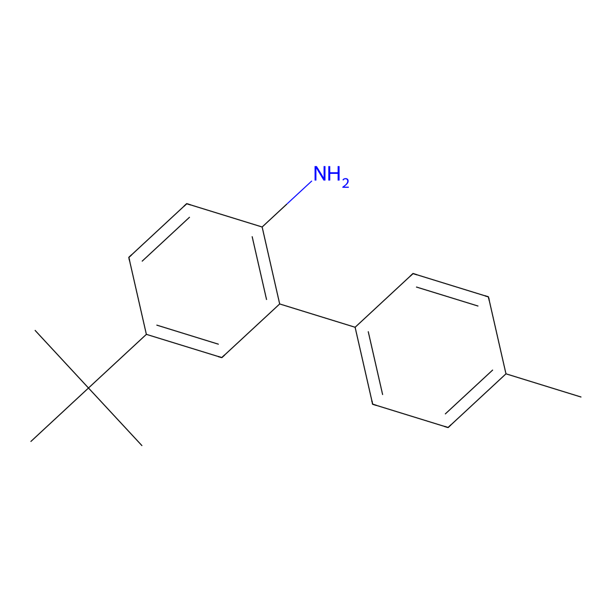 5-(1,1-Dimethylethyl)-4'-methyl[1,1'-biphenyl]-2-amine molecular structure, CAS 2414668-11-2