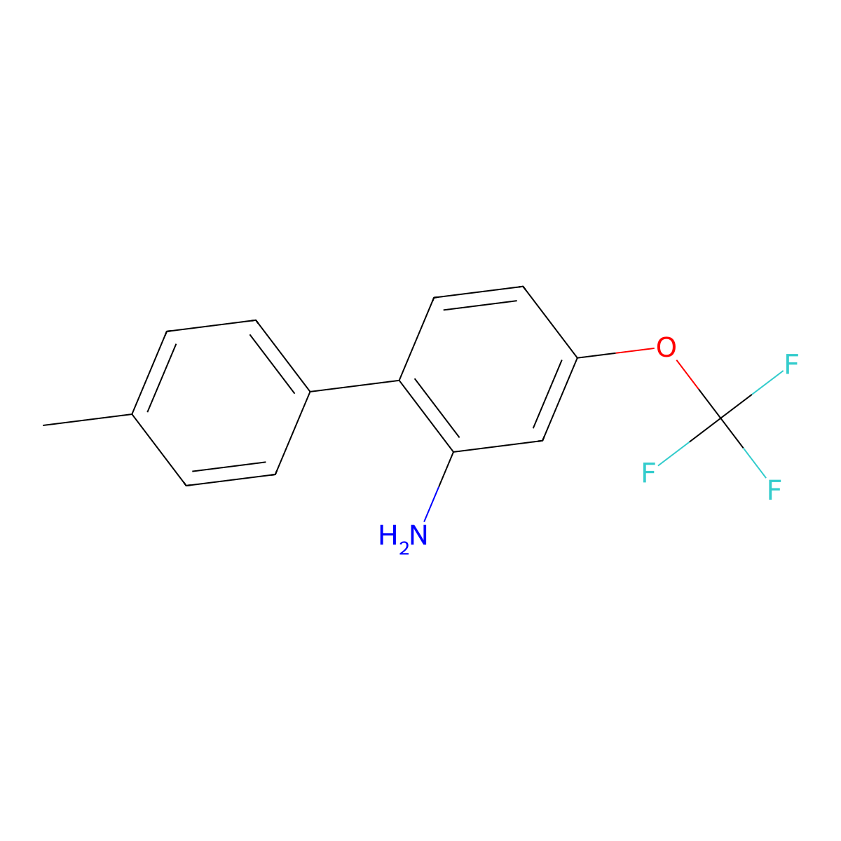 4'-Methyl-4-trifluoromethoxy-biphenyl-2-ylamine molecular structure, CAS 2414668-13-4