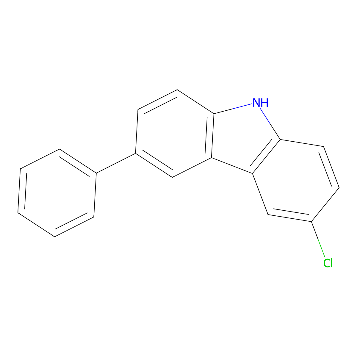 3-Chloro-6-phenyl-9H-carbazole molecular structure, CAS 2414668-40-7