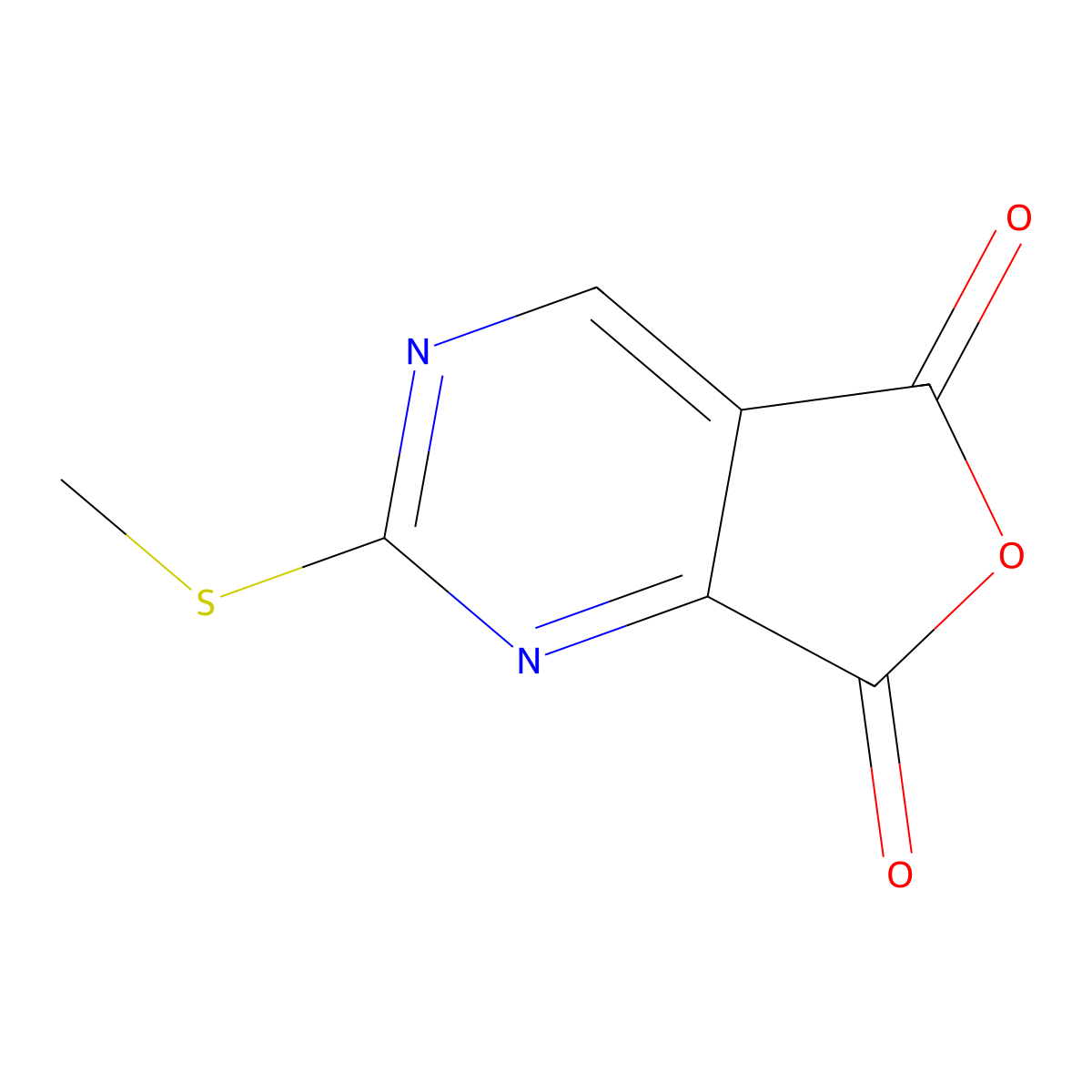 2-(Methylthio)furo[3,4-d]pyrimidine-5,7-dione molecular structure, CAS 241469-90-9