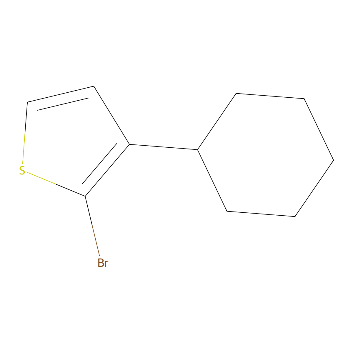2-Bromo-3-cyclohexylthiophene molecular structure, CAS 241477-71-4