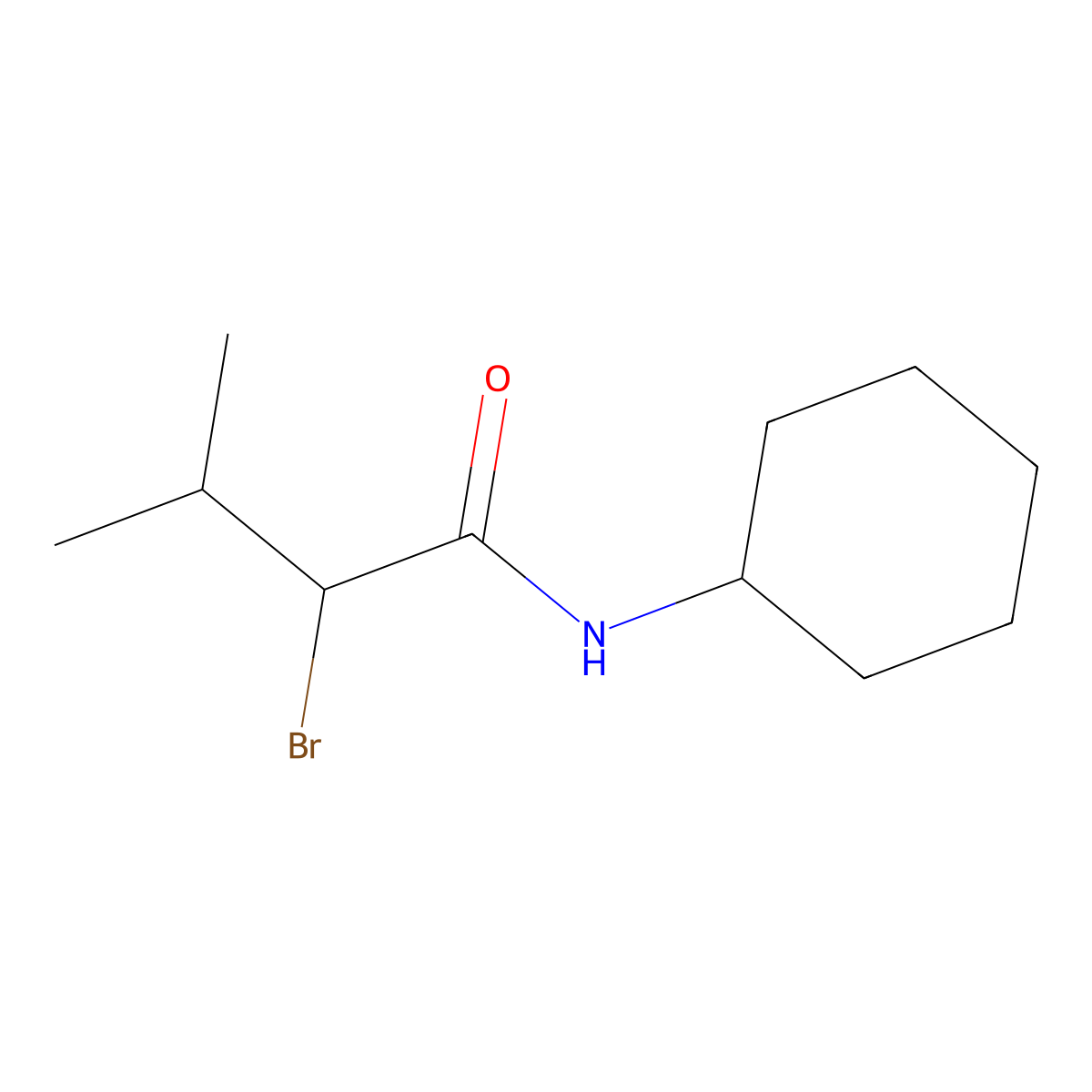 2-bromo-N-cyclohexyl-3-methylbutanamide molecular structure, CAS 241478-72-8
