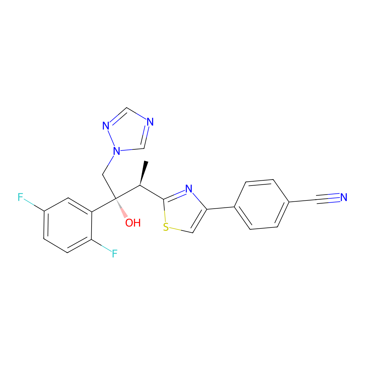Isavuconazole molecular structure, CAS 241479-67-4