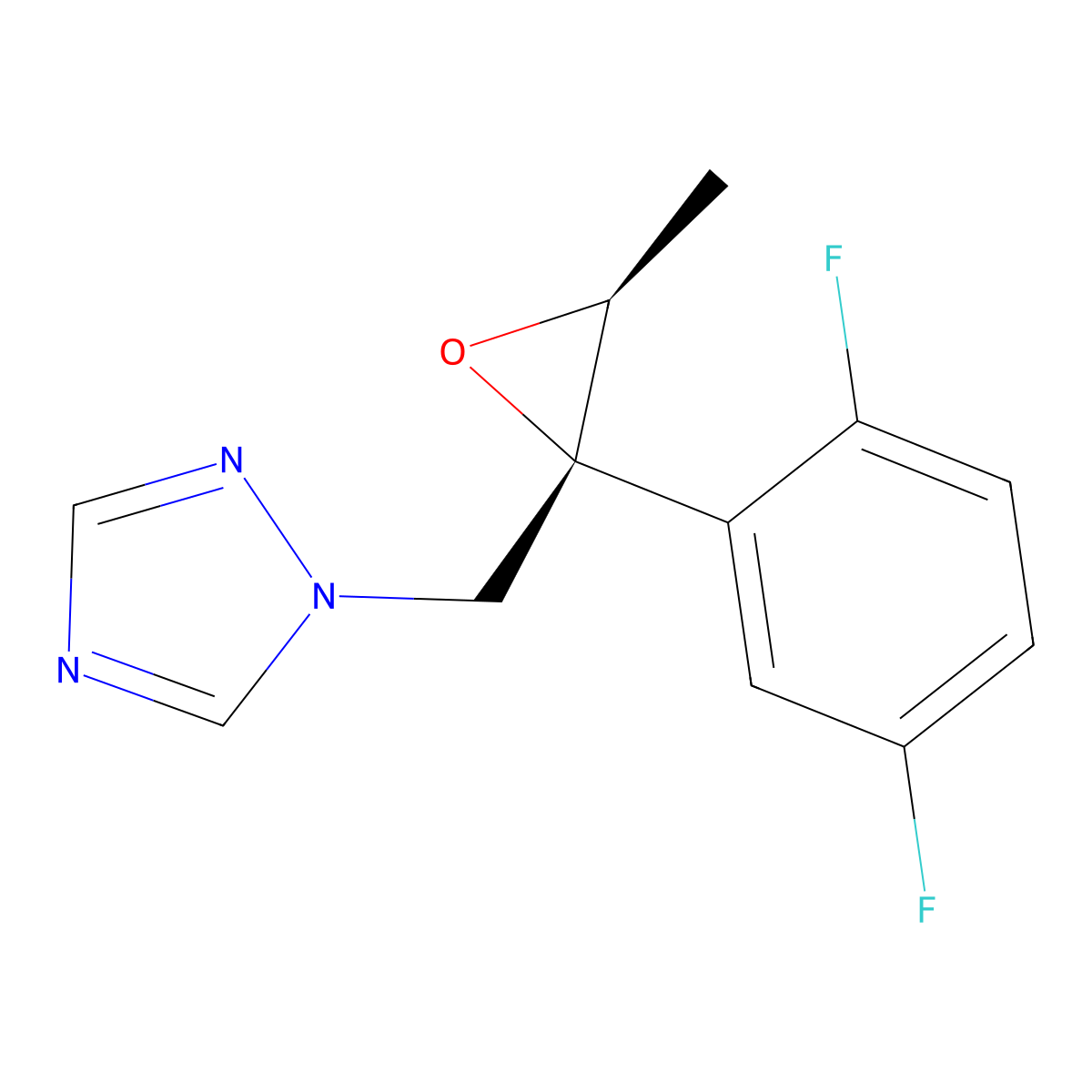 1-(((2R,3S)-2-(2,5-difluorophenyl)-3-methyloxiran-2-yl)methyl)-1H-1,2,4-triazole molecular structure, CAS 241479-73-2
