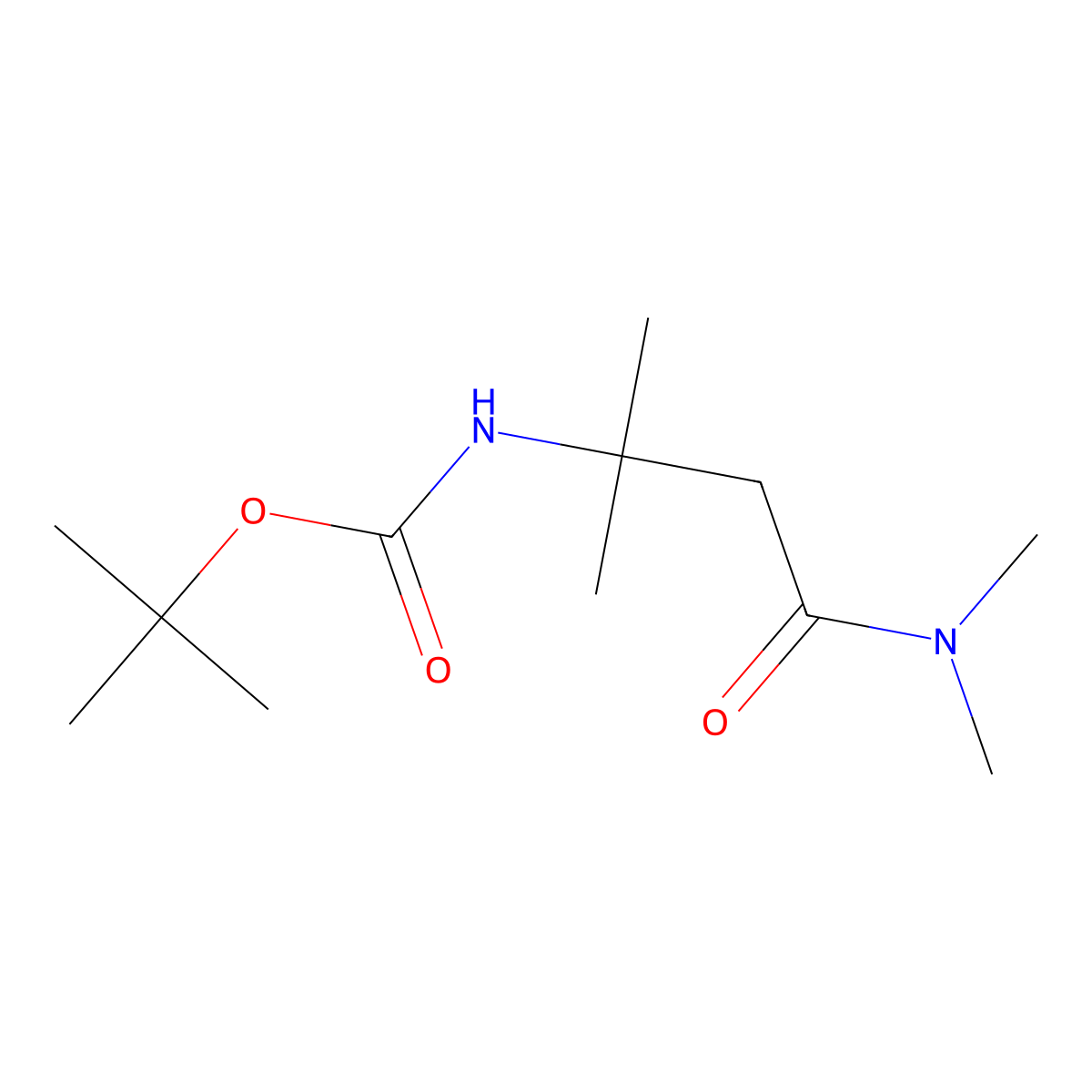 tert-Butyl N-[1-(dimethylcarbamoyl)-2-methylpropan-2-yl]carbamate molecular structure, CAS 2414896-79-8