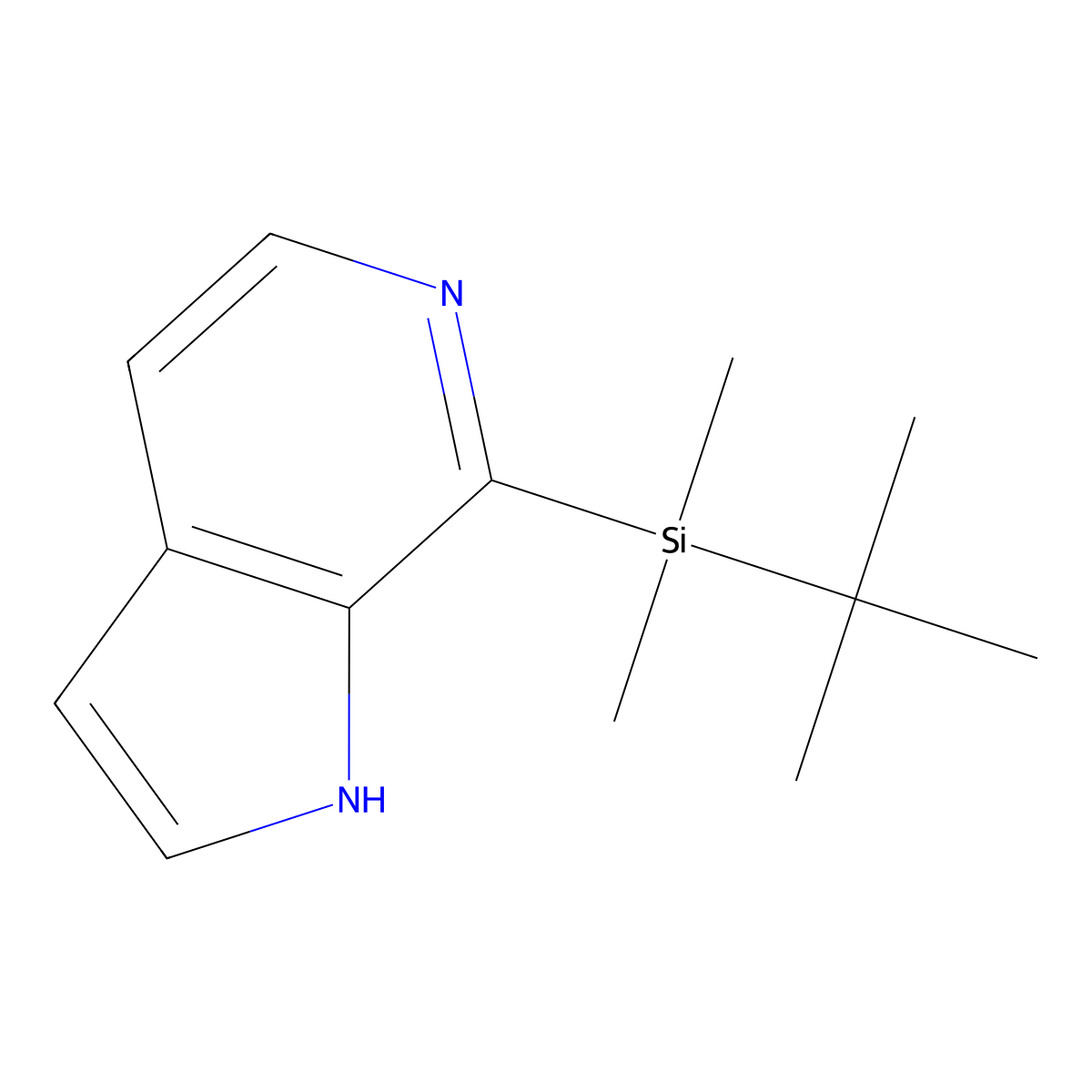 7-(tert-butyldimethylsilyl)-1H-pyrrolo[2,3-c]pyridine molecular structure, CAS 2414925-43-0