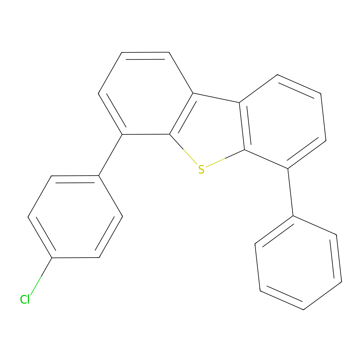 4-(4-Chlorophenyl)-6-phenyldibenzo[b,d]thiophene molecular structure, CAS 2414982-98-0