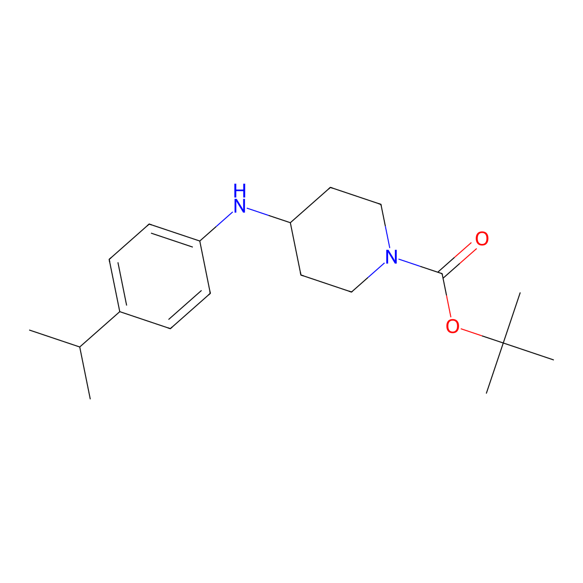 tert-butyl 4-(4-isopropylanilino)tetrahydro-1(2H)-pyridinecarboxylate molecular structure, CAS 241499-44-5