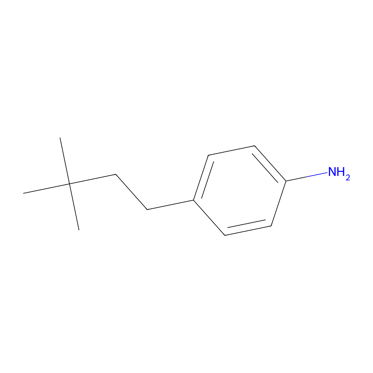 4-(3,3-Dimethylbutyl)aniline molecular structure, CAS 241499-52-5