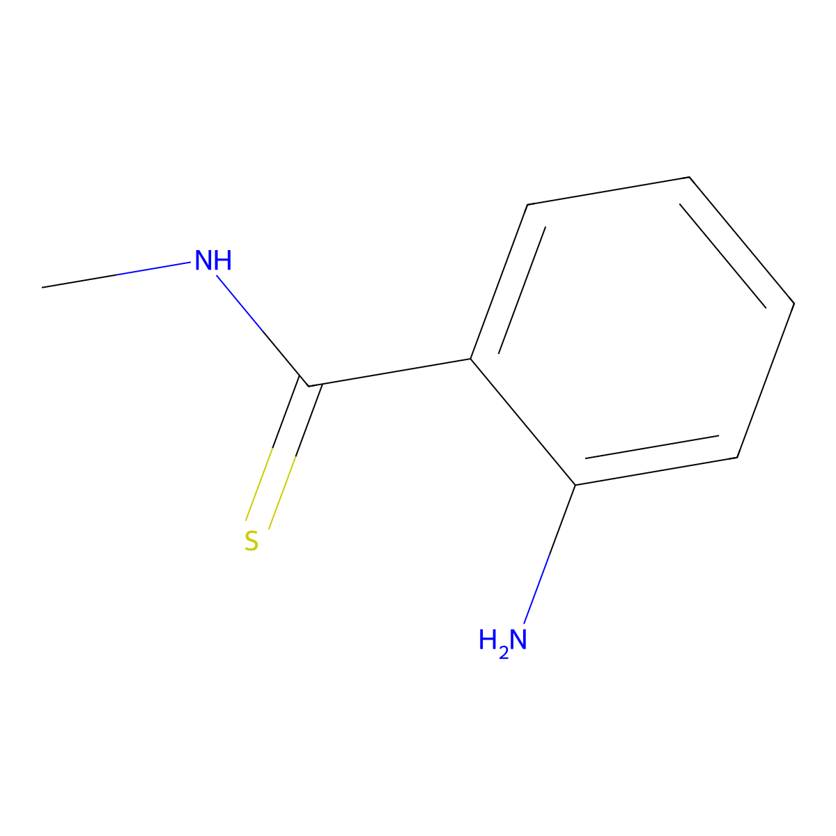 Benzenecarbothioamide, 2-amino-N-methyl- molecular structure, CAS 2415-10-3