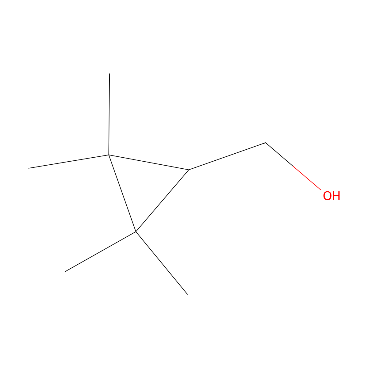 2,2,3,3-Tetramethylcyclopropanemethanol molecular structure, CAS 2415-96-5