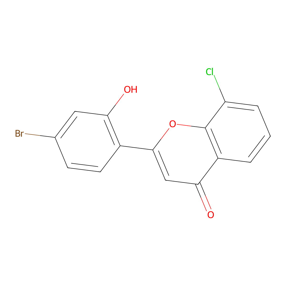 2-(4-bromo-2-hydroxyphenyl)-8-chloro-4H-chromen-4-one molecular structure, CAS 2415000-41-6