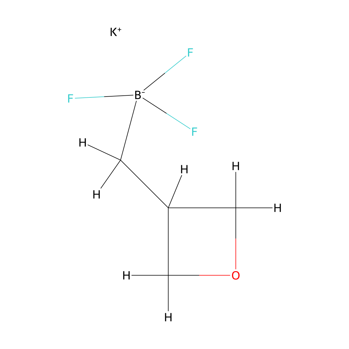 Potassiumtrifluoro[(oxetan-3-yl)methyl]boranuide molecular structure, CAS 2415072-76-1
