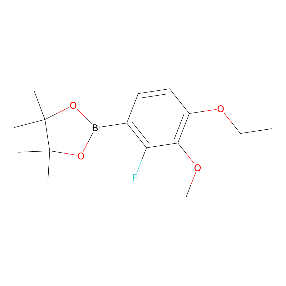 2-(4-Ethoxy-2-fluoro-3-methoxyphenyl)-4,4,5,5-tetramethyl-1,3,2-dioxaborolane molecular structure, CAS 2415085-06-0