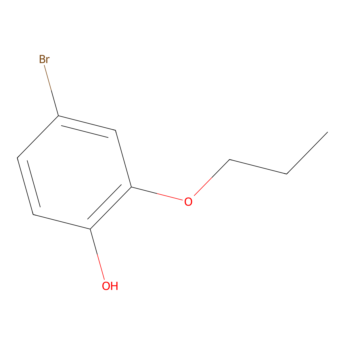 4-Bromo-2-propoxyphenol molecular structure, CAS 2415085-31-1