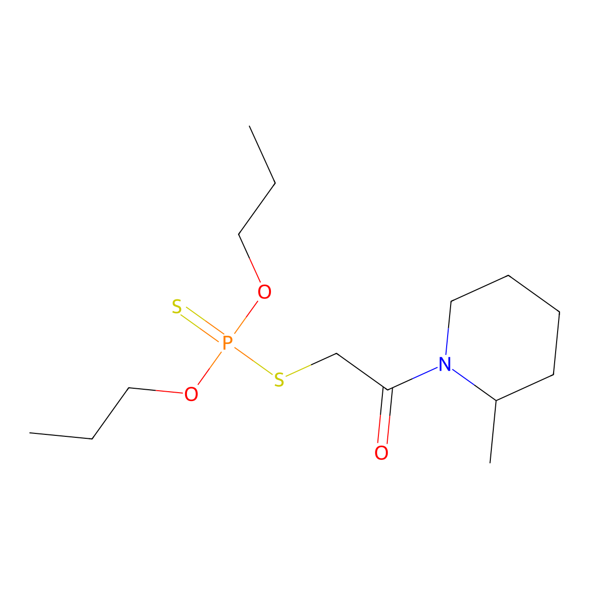 Piperophos molecular structure, CAS 24151-93-7